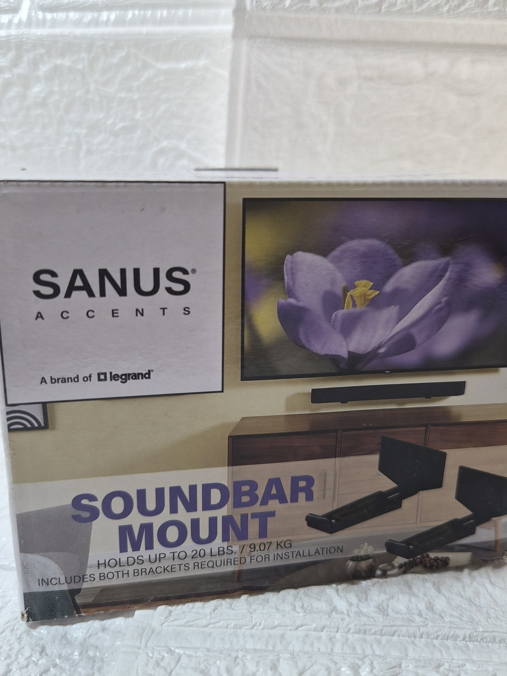 Sanus Extendable Soundbar Mount 20lbs max Sonos Arc Adjustable Universal
